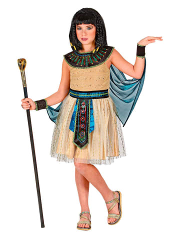 Carnival Party 4-delig kostuum "Egyptische heerser" goudkleurig/blauw