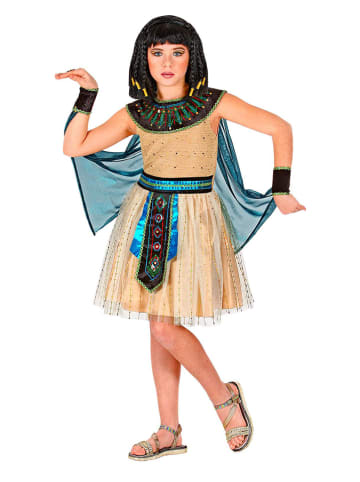 Carnival Party 3-delig kostuum "Egyptische Pharaoh" goudkleurig/blauw