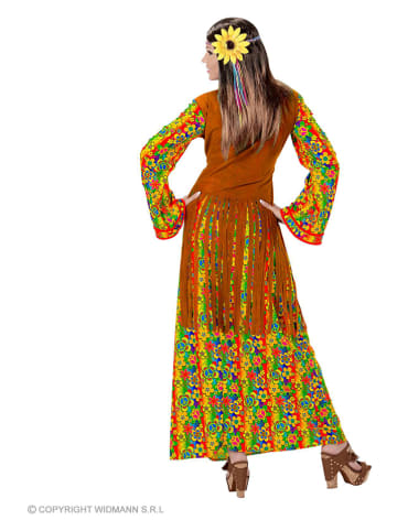 Carnival Party 2-częściowy zestaw "Hippie" w kolorze brązowym ze wzorem