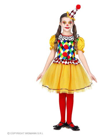 Carnival Party 2-delige set: kostuum "Clown" geel/meerkleurig