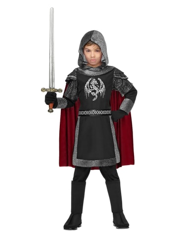 Carnival Party Kostuum "Donkere Ridder" rood/zwart