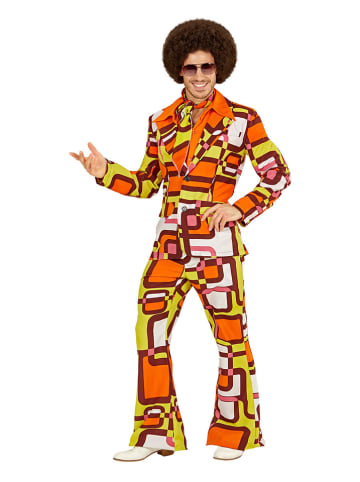 Carnival Party 2-delige outfit "Jaren 70" oranje/geel