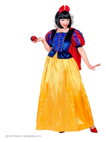 Carnival Party 3-delige set: kostuum "Sprookjesprinses" geel/rood/blauw