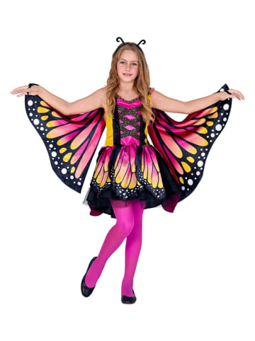 Carnival Party 3tlg. Kostüm "Schmetterling" in Pink/ Bunt