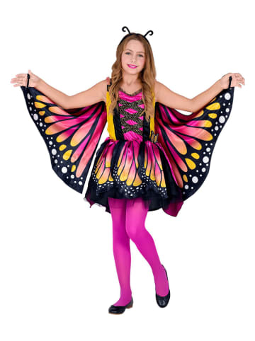 Carnival Party 3-częściowy kostium "Butterfly" w kolorze różowym ze wzorem