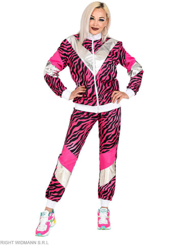 Carnival Party 2tlg. Kostüm "80er Jahre Tiger"  in Pink