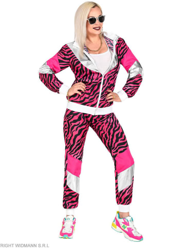 Widmann 2-delig kostuum "80s Pink Tiger" roze