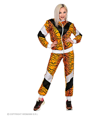 Carnival Party 2-delig kostuum "Jaren 80 Tijger" oranje/zwart