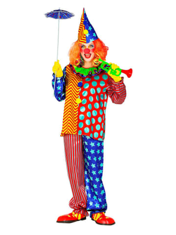 Carnival Party 3tlg. Kostüm "Clown" in Bunt