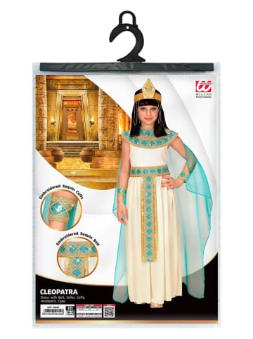 Carnival Party 6-delig kostuum "Cleopatra" crème/turquoise