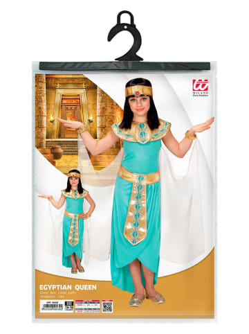 Carnival Party 5-częściowy kostium "Egyptian queen" w kolorze złoto-turkusowym
