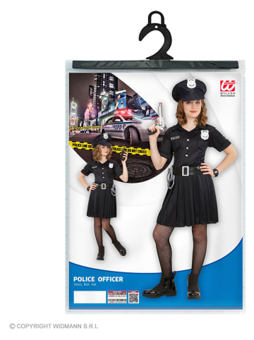 Carnival Party 3-delig kostuum "Politieagente" zwart