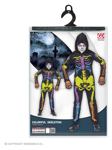 Carnival Party Kombinezon kostiumowy "Skelett" w kolorze czarnym ze wzorem
