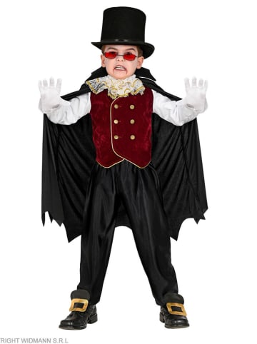 Widmann 2-delig kostuum "Vampire" zwart/bordeaux