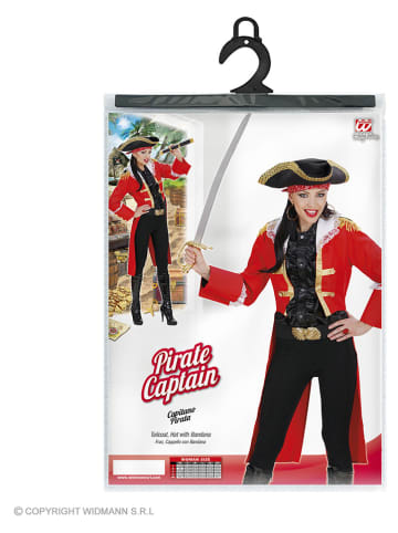 Carnival Party 2-delig kostuum "Piratenkapitein" rood