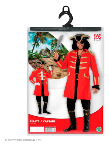 Carnival Party 2-delig kostuum "Piratenkapitein" rood