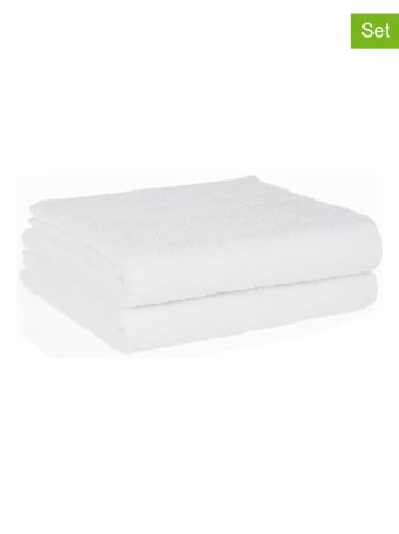 avance 2-delige set: handdoeken wit - (L)100 x (B)50 cm