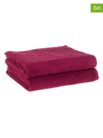 avance Ręczniki (2 szt.) w kolorze jagodowym do rąk - 100 x 50 cm