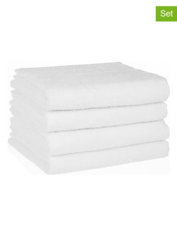 Avance 4-delige set: handdoeken wit - (L)100 x (B)50 cm
