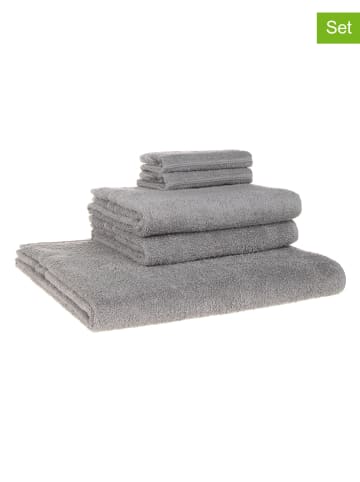 avance 5-delige handdoekenset grijs