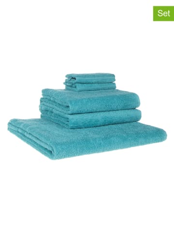 avance 5-delige handdoekenset blauw