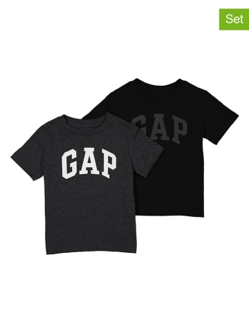 GAP Koszulka (2 szt.) w kolorze czarnym