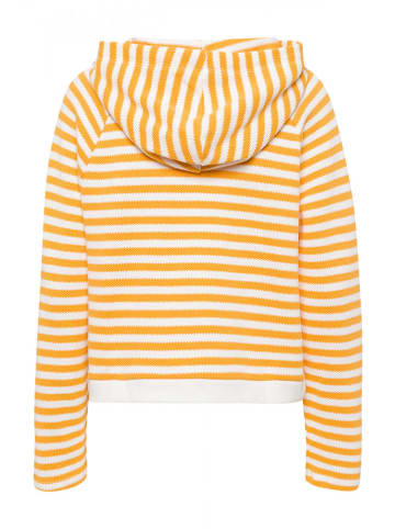 More & More Bluza w kolorze pomarańczowo-białym ze wzorem
