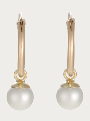 OR ÉCLAT Gold-Creolen "Isla Perla" mit Perlen