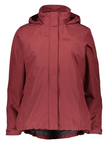 Jack Wolfskin 3-in-1 functionele jas "Silver Pass" bordeaux