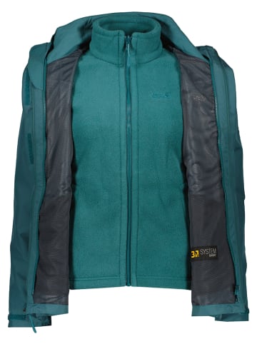 Jack Wolfskin 3 in 1 jas "Silver Pass" blauw