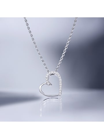 DIAMOND & CO Witgouden hanger "Coeur précieux" met diamanten