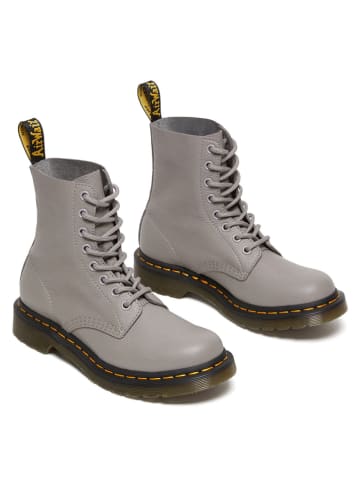 Dr. Martens Leder-Boots in Grau