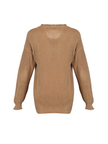 trendyol Sweter w kolorze ciemnobeżowym