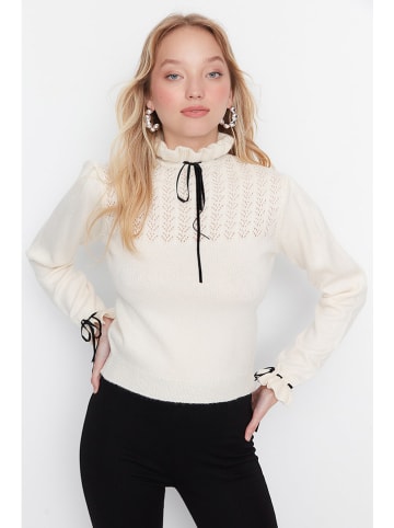 trendyol Sweter w kolorze kremowym