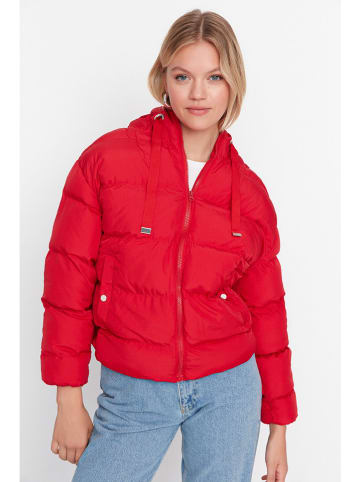 trendyol Doorgestikte jas rood