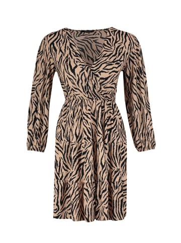 trendyol Kleid in Beige/ Schwarz