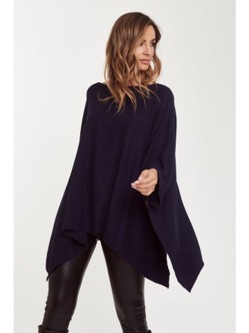 GERARD PASQUIER Poncho "Carillon" donkerblauw