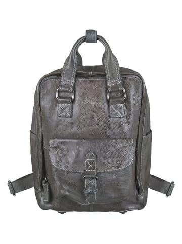 BULL & HUNT Leder-Rucksack "Urban Backpack" in Antrazit  - (B)26 x (H)33 x (T)10 cm