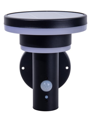 näve LED-Solar-Außenwandleuchte "Nora" in Schwarz - (B)17,5 x (H)18 x (T)16 cm