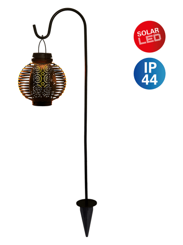 näve LED-Solar-Gartenstecker "Lampion" in Schwarz - (H)78 x Ø 15 cm