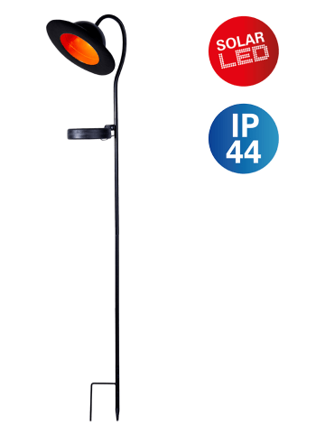näve LED-Solar-Gartenstecker "Bowler" in Schwarz - (B)17 x (H)86 x (T)15 cm