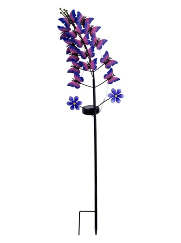näve LED-Solarleuchte "Viola" in Lila - (B)18 x (H)76 x (T)11 cm