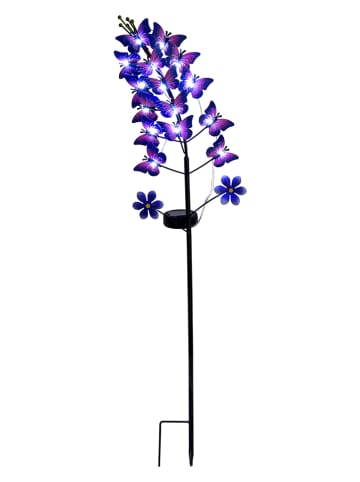 näve LED-Solarleuchte "Viola" in Lila - (B)18 x (H)76 x (T)11 cm