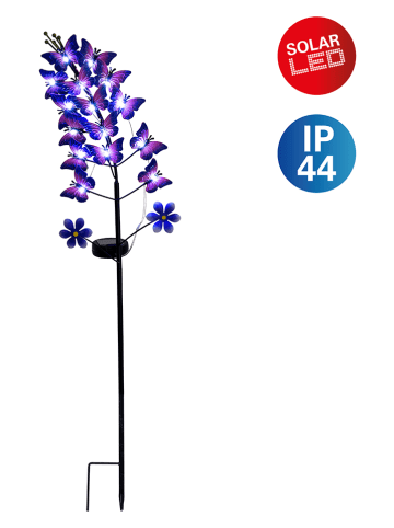 näve LED-Solarleuchte "Viola" in Lila - (B)18 x (H)76 x (T)11 cm