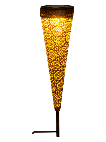 näve 2er-Set: LED-Solar-Gartenstecker "Paula" in Gold - (H)40 x Ø 8,5 cm