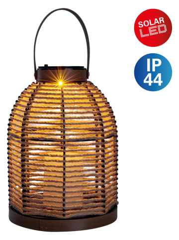 näve Solarna lampa LED "Korbinian"w kolorze brązowo-beżowym - wys. 29 x Ø 21 cm