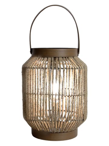 näve LED-Solarleuchte "Korbinian" in Hellbraun/ Beige - (H)30 x Ø 22 cm