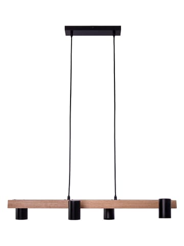 näve Hängeleuchte "Frida" in Schwarz/ Hellbraun - (B)80 x (H)120 x (T)24 cm