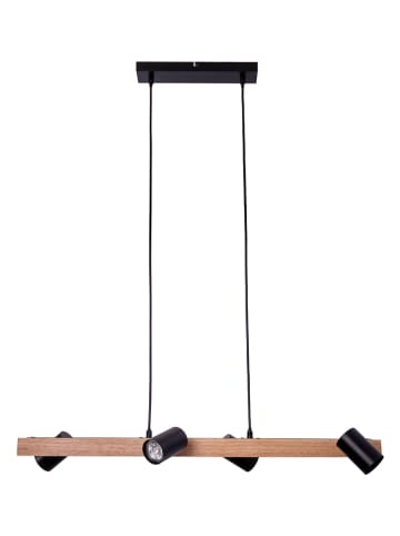 näve Hängeleuchte "Frida" in Schwarz/ Hellbraun - (B)80 x (H)120 x (T)24 cm