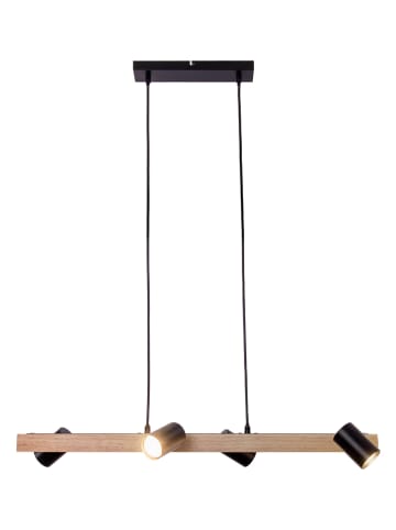 näve Hängeleuchte "Frida" in Schwarz/ Hellbraun - (B)80 x (H)120 x (T)24 cm